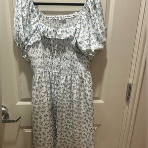 Ivy City Co Blue Floral Dress